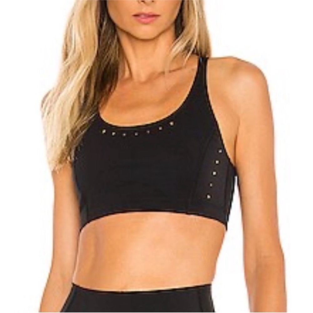 NWT GiGi C Annabelle Sports Bra in Black Sz S M